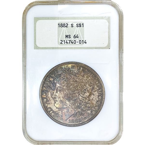 1882-S Morgan Silver Dollar NGC MS64