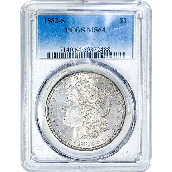 1882-S Morgan Silver Dollar PCGS MS64