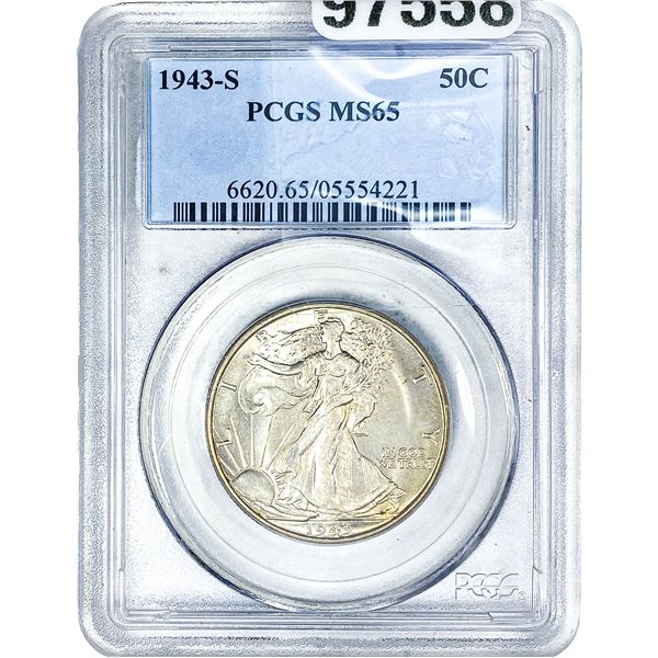 1943-S Walking Liberty Half Dollar PCGS MS65