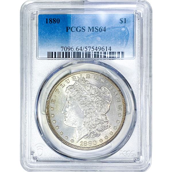1880 Morgan Silver Dollar PCGS MS64
