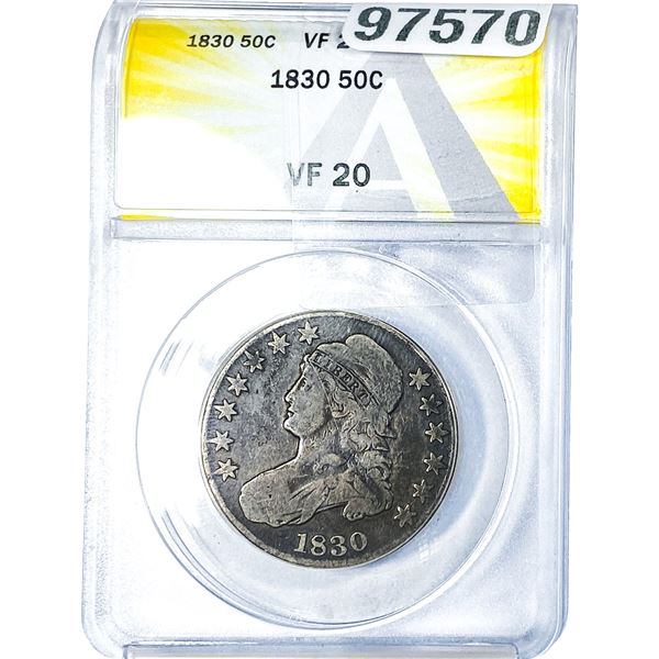 1830 Capped Bust Half Dollar ANACS VF20