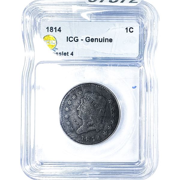 1814 Classic Head Large Cent ICG G