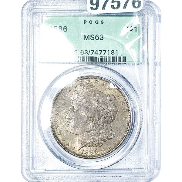 1886 Morgan Silver Dollar PCGS MS63