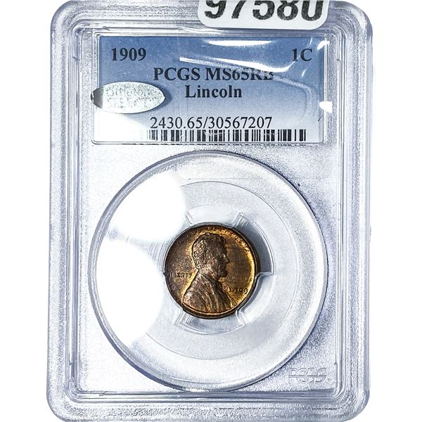 1909 Wheat Cent PCGS MS65 RB