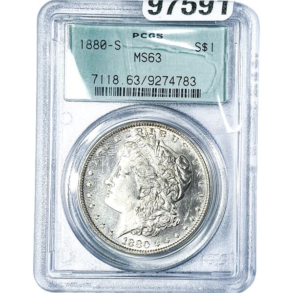 1880-S Morgan Silver Dollar PCGS MS63