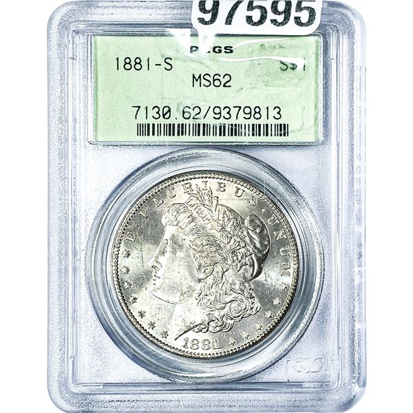 1881-S Morgan Silver Dollar PCGS MS62