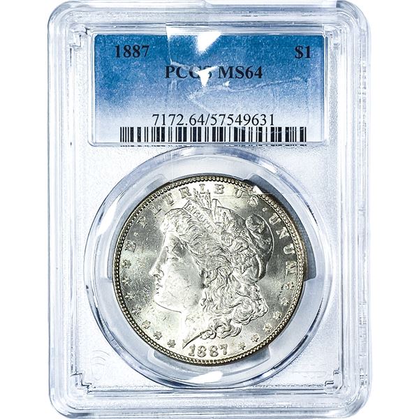 1887 Morgan Silver Dollar PCGS MS64