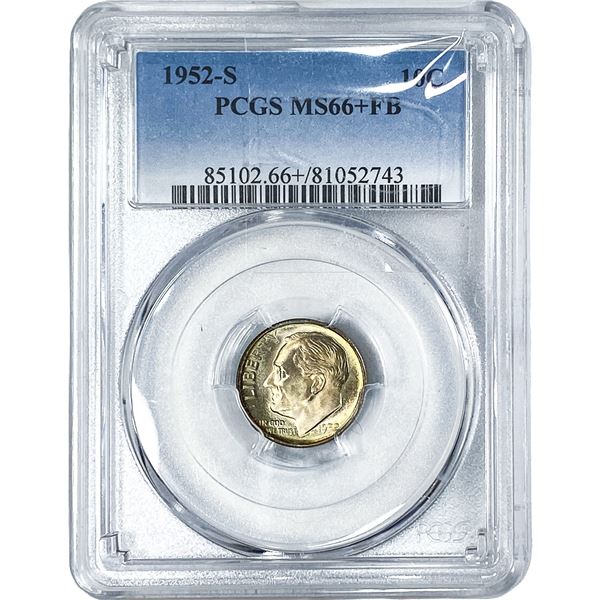 1952-S Roosevelt Dime PCGS MS66+ FB