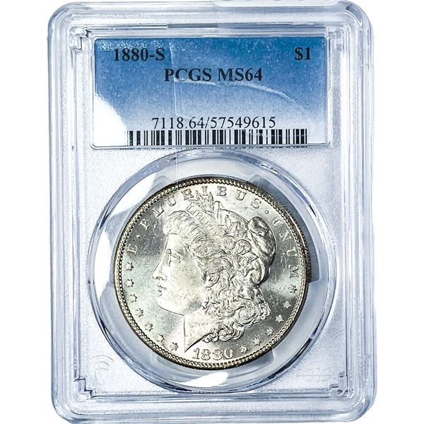 1880-S Morgan Silver Dollar PCGS MS64