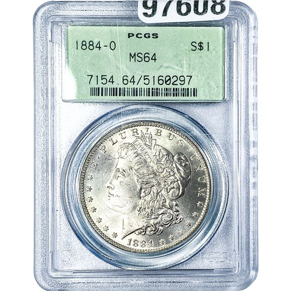 1884-O Morgan Silver Dollar PCGS MS64