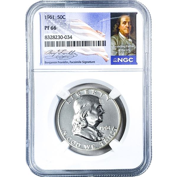 1961 Franklin Half Dollar NGC PF66