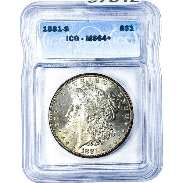 1881-S Morgan Silver Dollar ICG MS64+