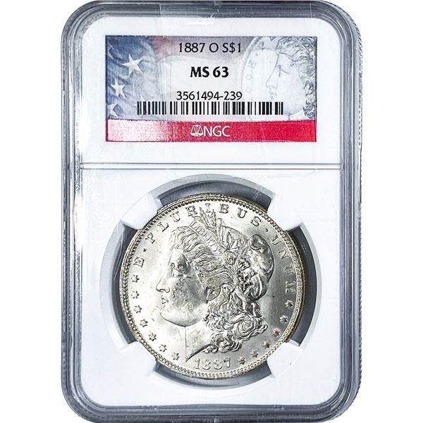 1887-O Morgan Silver Dollar NGC MS63