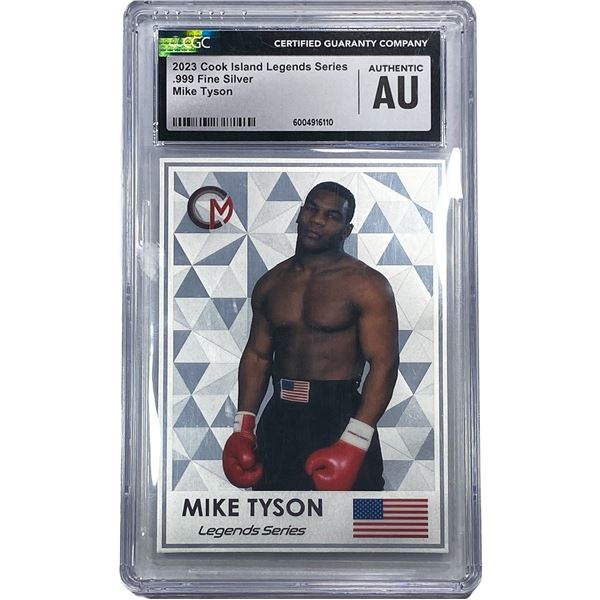 2023 .999 Fine Silver Mike Tyson C.I. Legend Series CGC AU