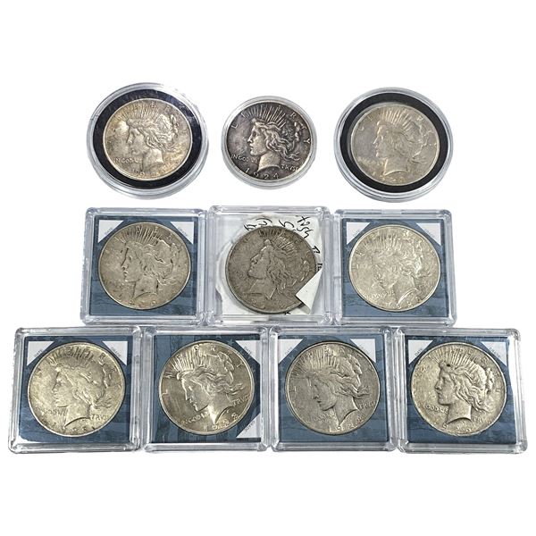 [10 Coins] 1922-1927 Silver Peace Dollar
