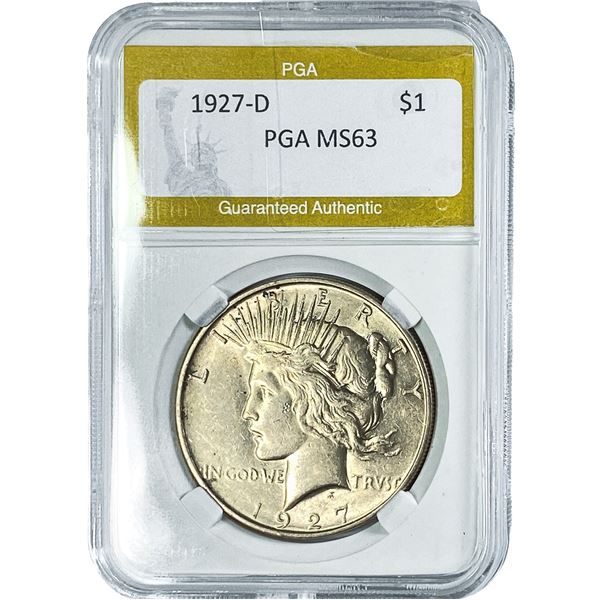 1927-D Silver Peace Dollar PGA MS63