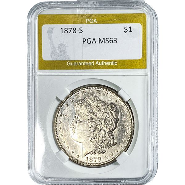 1878-S Morgan Silver Dollar PGA MS63