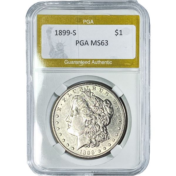 1899-S Morgan Silver Dollar PGA MS63