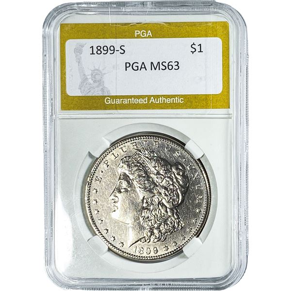 1899-S Morgan Silver Dollar PGA MS63