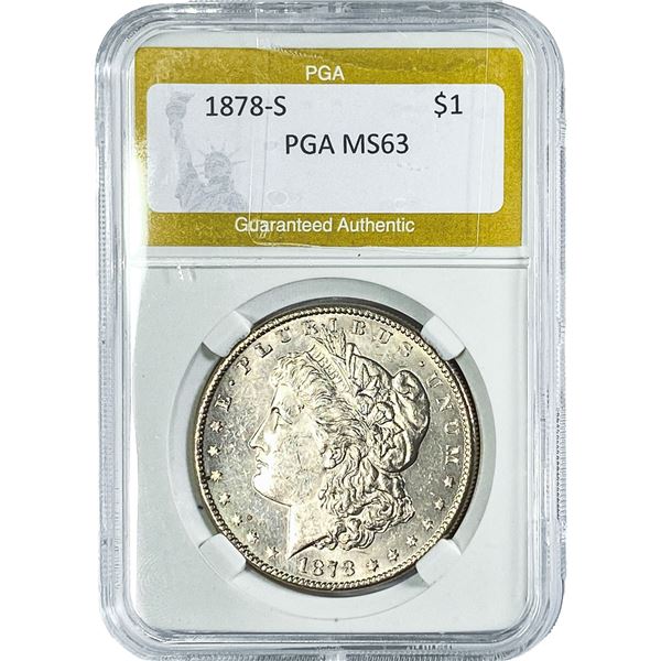 1878-S Morgan Silver Dollar PGA MS63