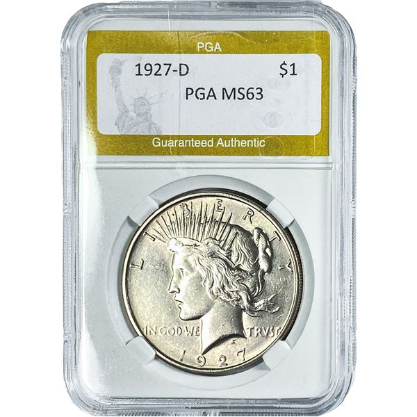 1927-D Silver Peace Dollar PGA MS63