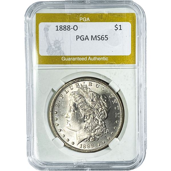 1888-O Morgan Silver Dollar PGA MS65