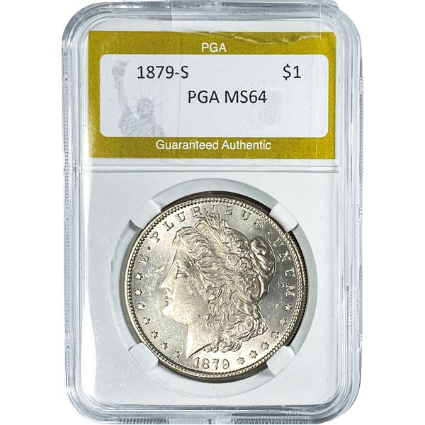 1879-S Morgan Silver Dollar PGA MS64