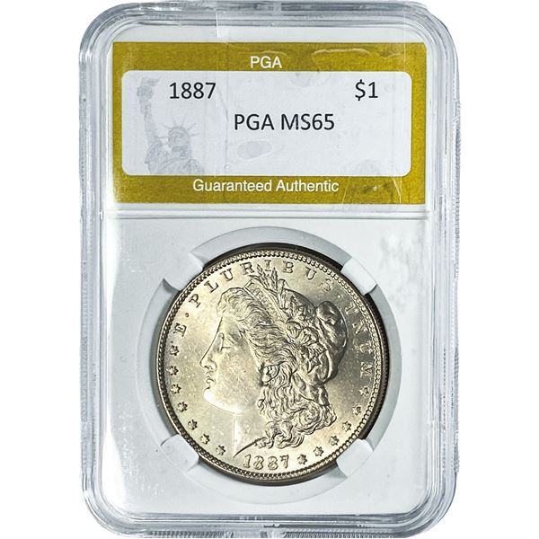 1887 Morgan Silver Dollar PGA MS65
