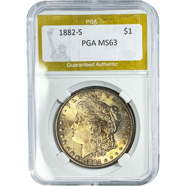 1882-S Morgan Silver Dollar PGA MS63