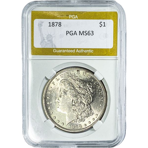1878 Morgan Silver Dollar PGA MS63