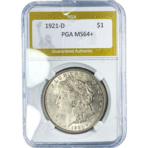 1921-D Morgan Silver Dollar PGA MS64+