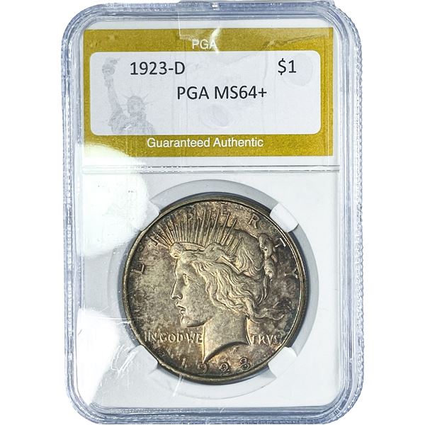 1923-D Silver Peace Dollar PGA MS64+