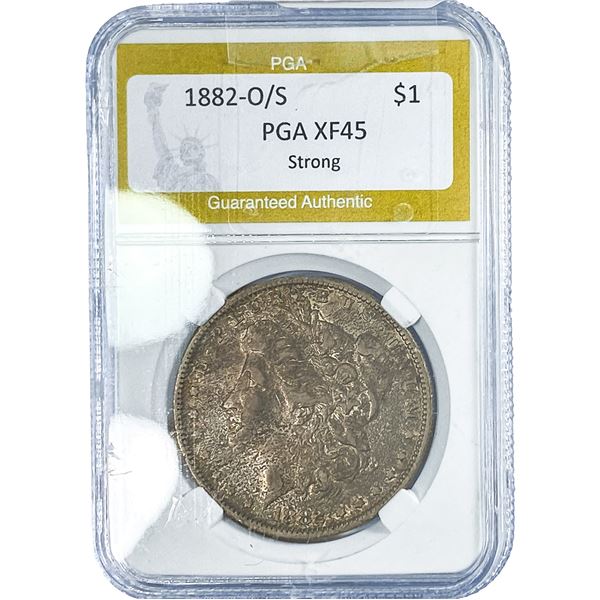 1882-O/S Morgan Silver Dollar PGA XF45 Strong