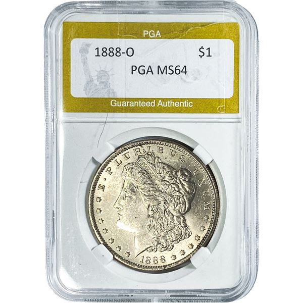 1888-O Morgan Silver Dollar PGA MS64