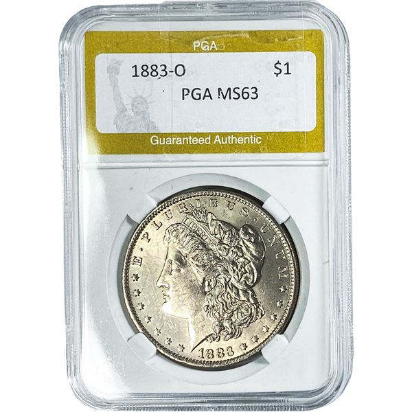 1883-O Morgan Silver Dollar PGA MS63