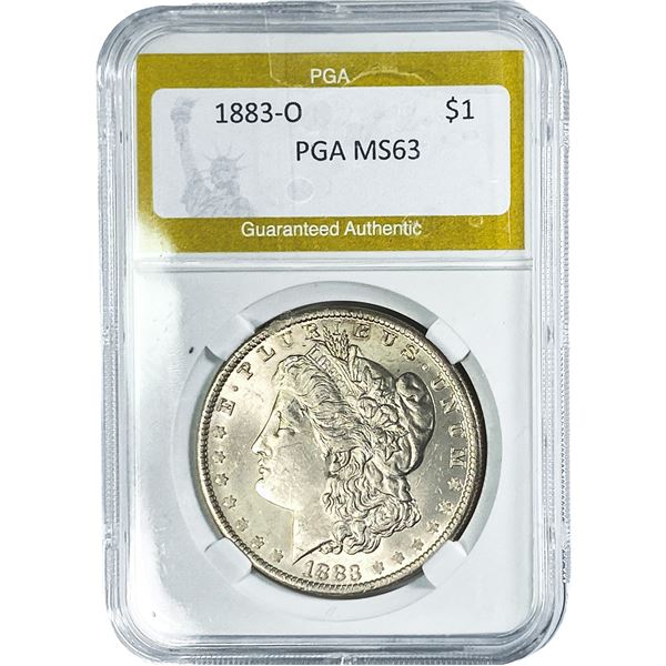 1883-O Morgan Silver Dollar PGA MS63