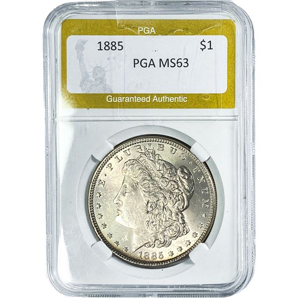 1885 Morgan Silver Dollar PGA MS63