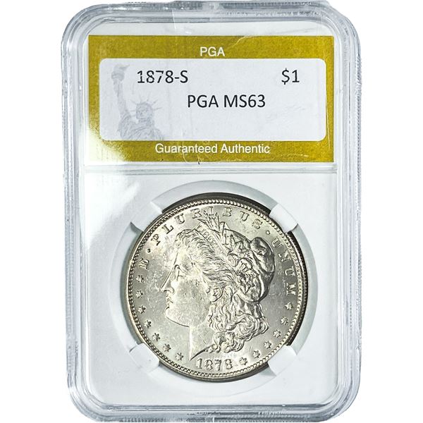 1878-S Morgan Silver Dollar PGA MS63