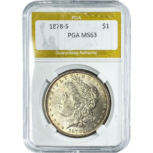 1878-S Morgan Silver Dollar PGA MS63