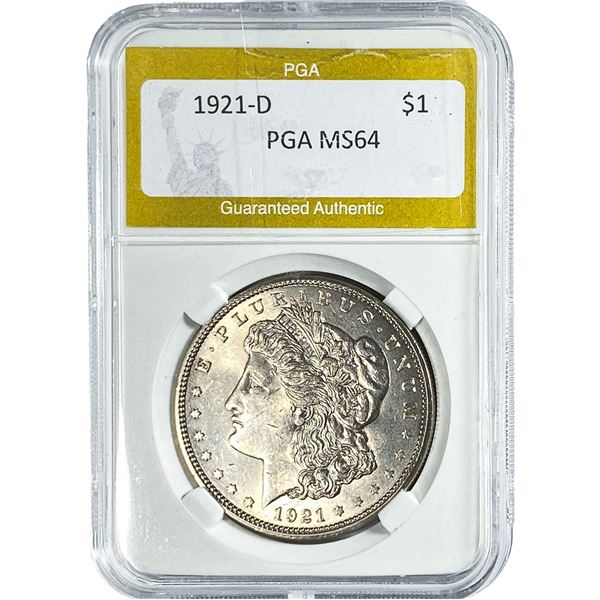 1921-D Morgan Silver Dollar PGA MS64