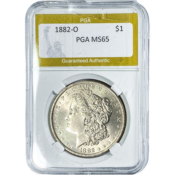 1882-O Morgan Silver Dollar PGA MS65
