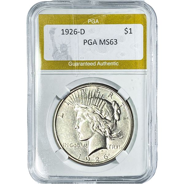 1926-D Silver Peace Dollar PGA MS63