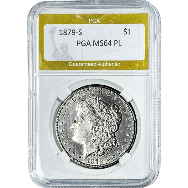 1879-S Morgan Silver Dollar PGA MS64 PL