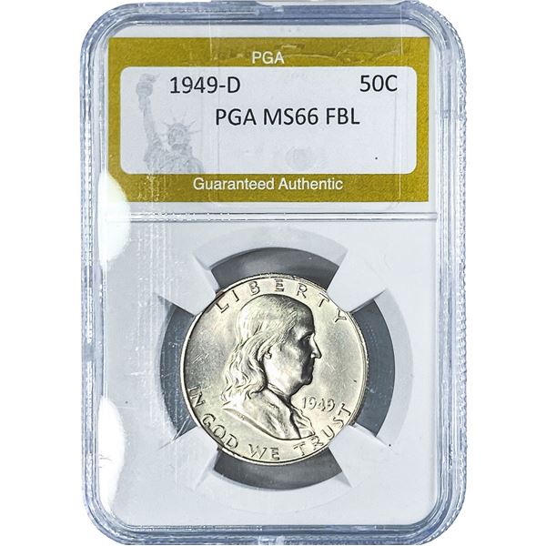 1949-D Franklin Half Dollar PGA MS66 FBL