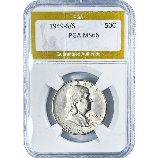 1949-S/S Franklin Half Dollar PGA MS66