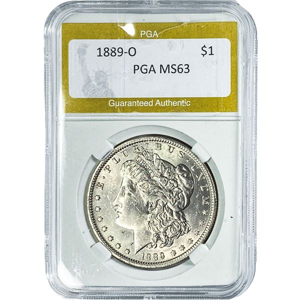 1889-O Morgan Silver Dollar PGA MS63