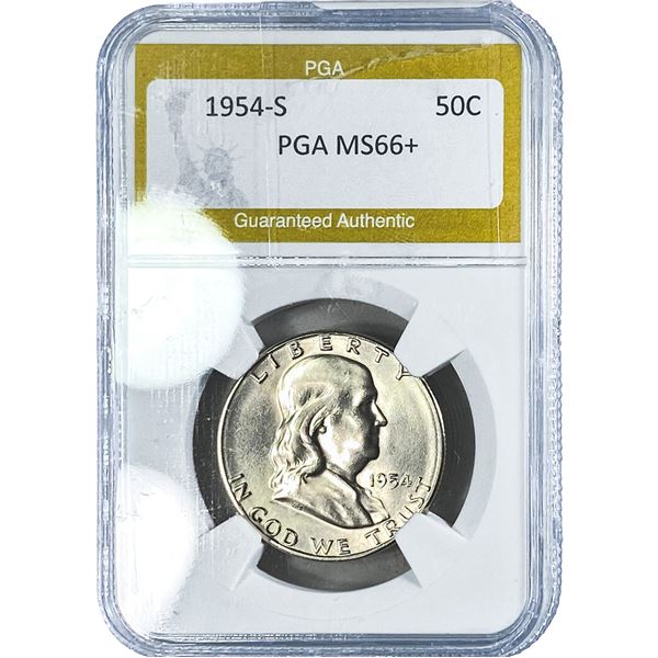 1945-S Franklin Half Dollar PGA MS66+