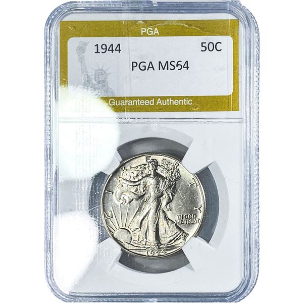 1944 Walking Liberty Half Dollar PGA MS64