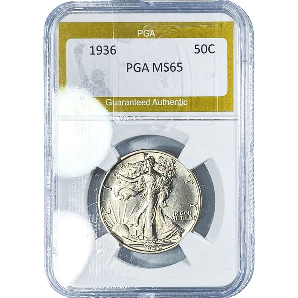 1936 Walking Liberty Half Dollar PGA MS65
