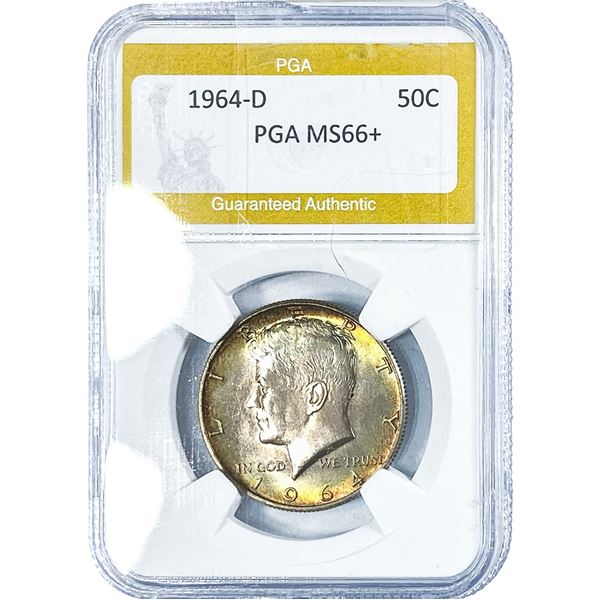 1964-D Kennedy Half Dollar PGA MS66+